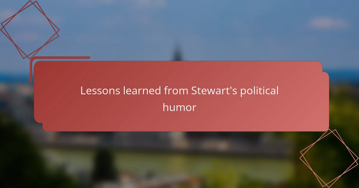 Lessons learned from Stewart's political humor